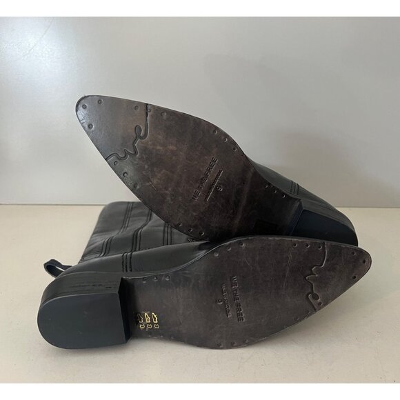 Free People $398 We The Free Allistar Pointed Boots Size 9 in Black Leather - Picture 9 of 9